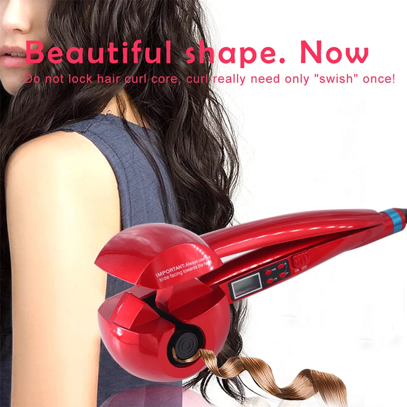 

Automatic Hair Curler LCD Digital Display Magic Anti-scalding Curlers Wave Hair Styling Tool Ceramic Heating Curling Iron