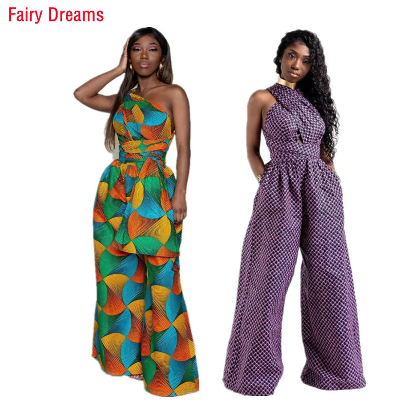 Женские африканские комбинезоны с традиционным принтом летняя африканская