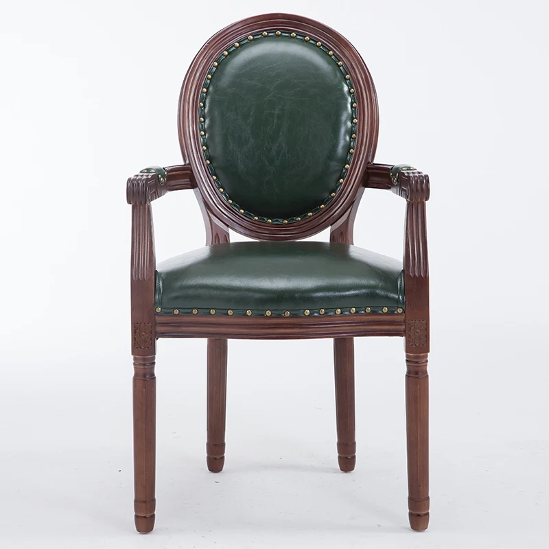 

Nordic Dining Chair American Solid Wood Retro Backrest Chair Personalized Creative Negotiation Table and Chair Living Room