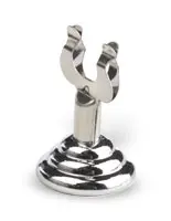 

1-5/8" Place Card Holder with Double-arm Clamp, Round Base - Silver