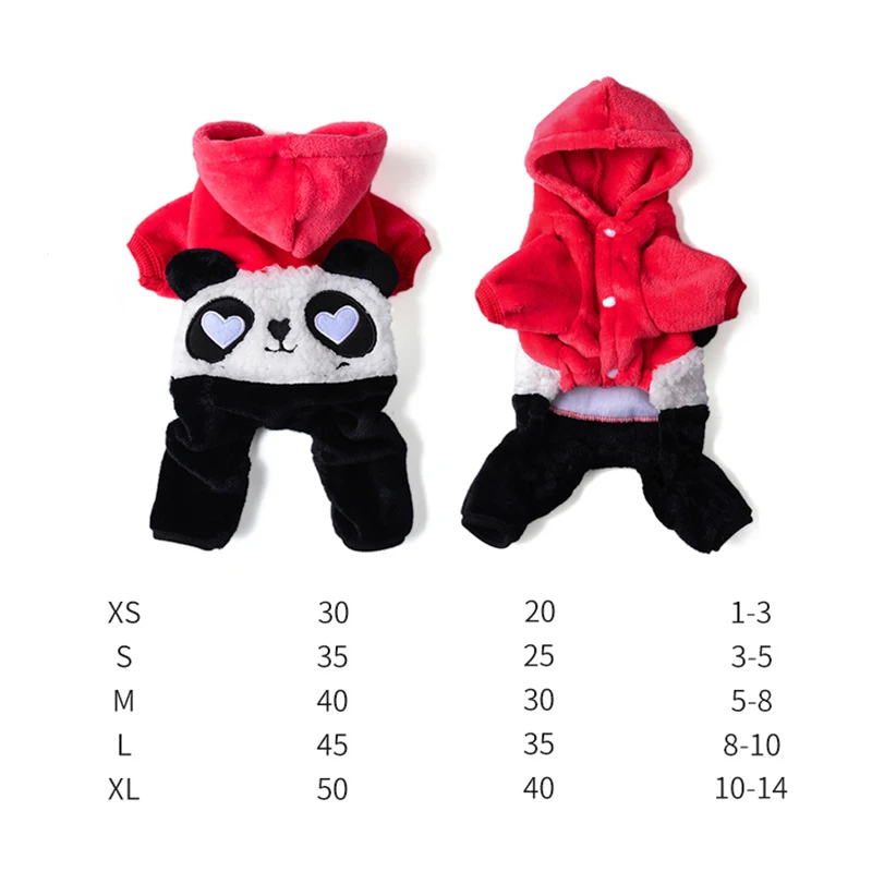 Aapet 1 предмет Фланелевая собака толстовка с капюшоном изображением милой панды