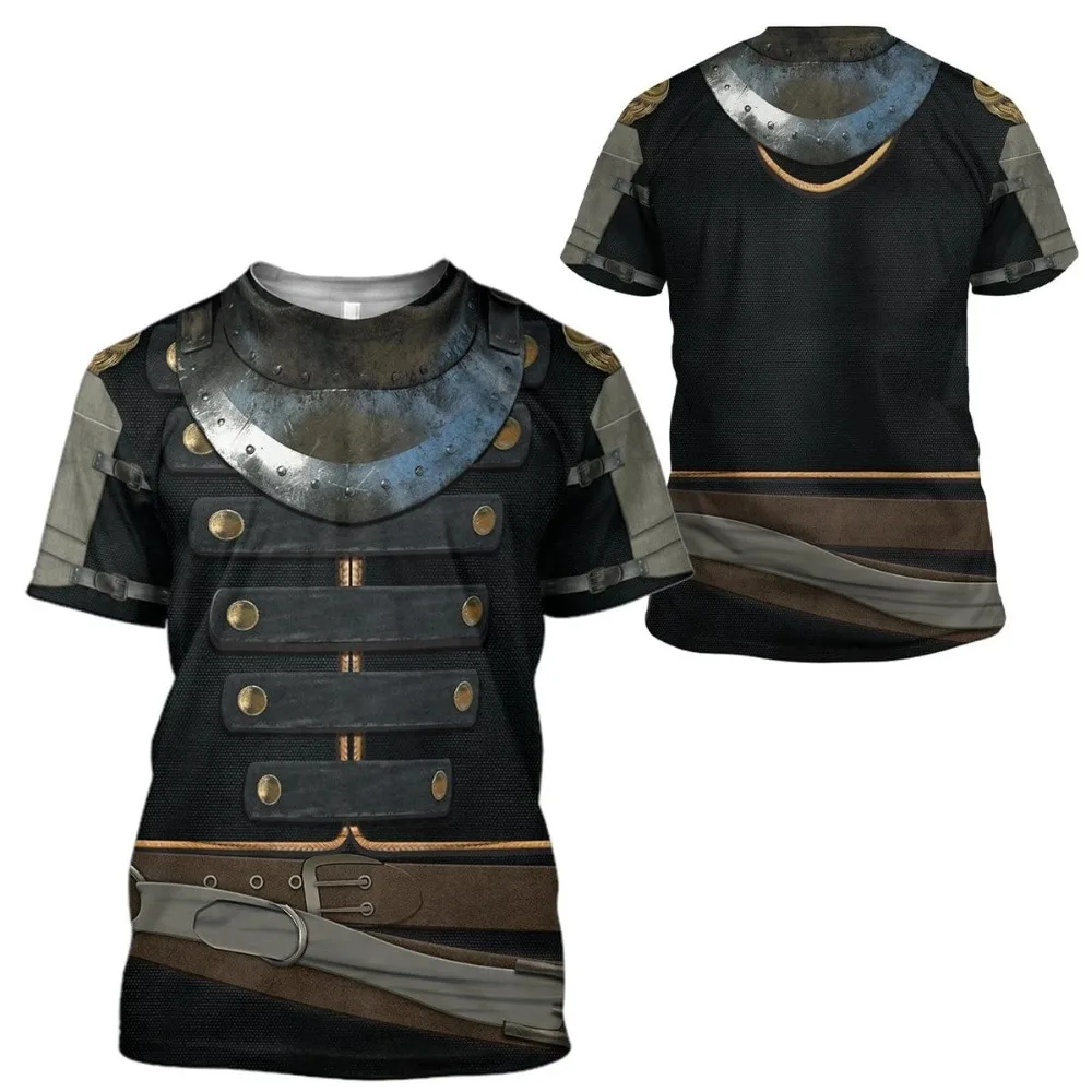 

Samurai Armor 3D Cosplay Printed Men Tshirt Harajuku Summer Short Sleeve Pullover Fashion Casual Unisex T-shirt Tops