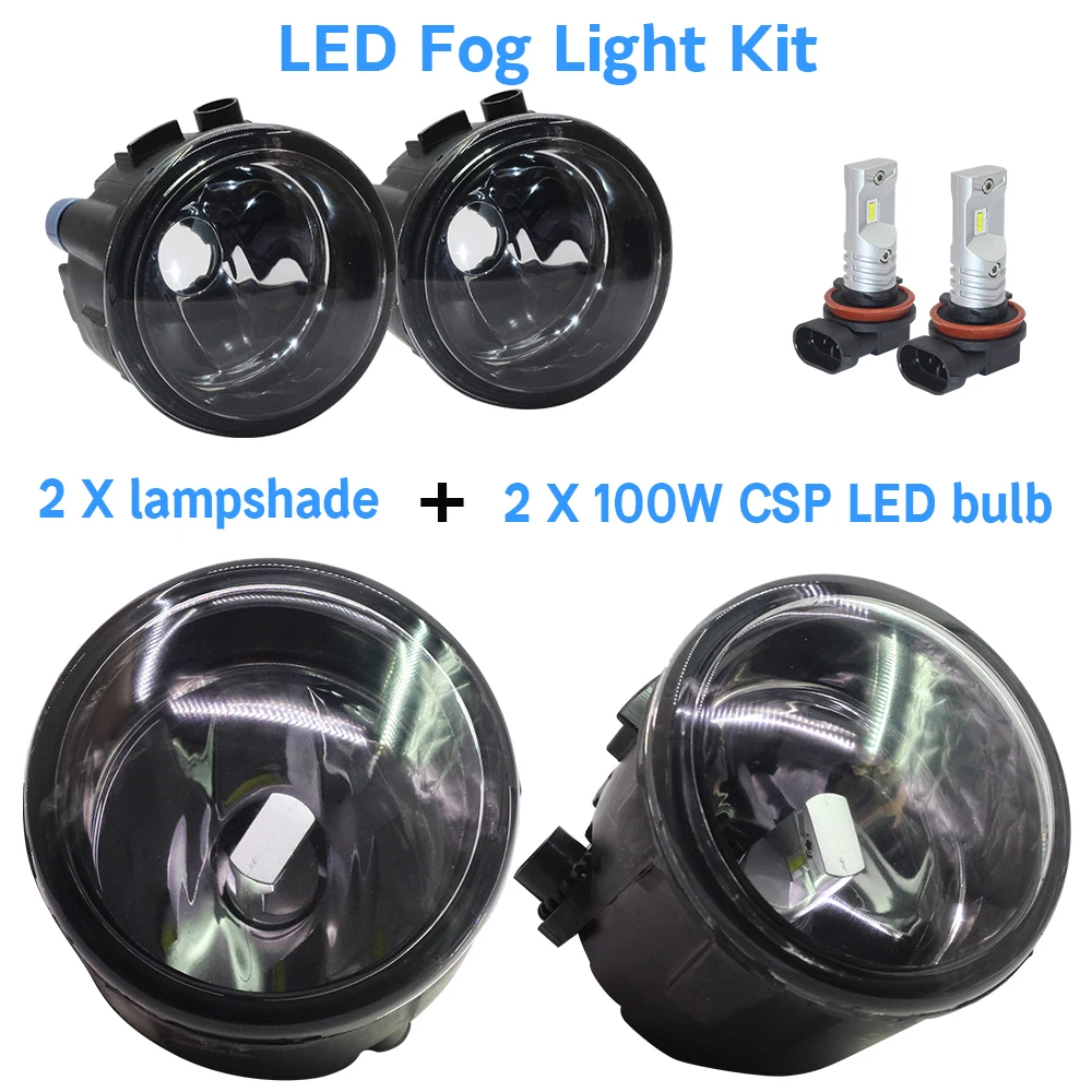Cawanerl Противотуманные фары Дневные Фары Светильник сборки абажур + H11