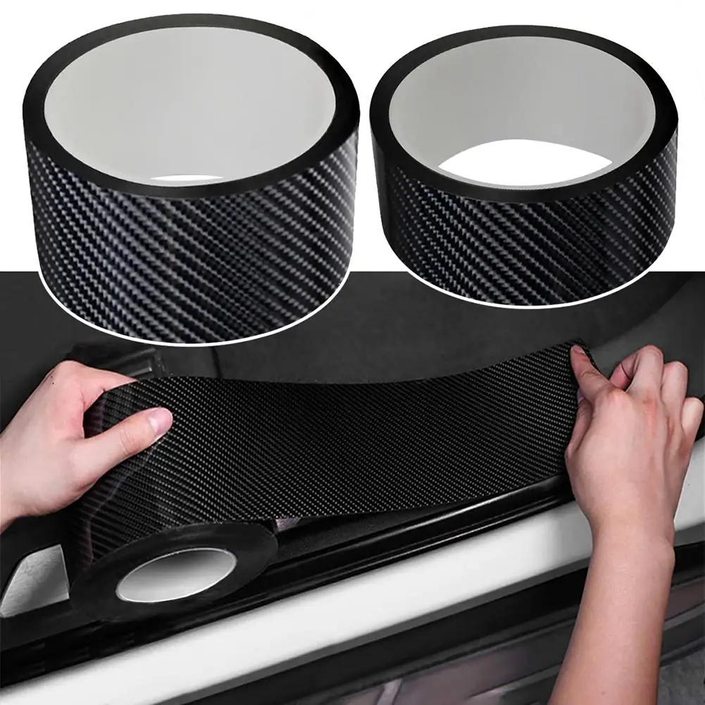 

80% HOT SALES 10m Carbon Fiber Car Door Sill Edge Guard Trim Sticker Bumper Protectors Strip