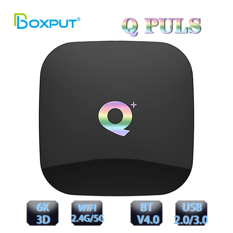 Смарт ТВ приставка Q Plus Android 9 0 Allwinner H6 4 ядра 6K H.265 2 ГГц Wi Fi + 64/32 ГБ USB3.0 16