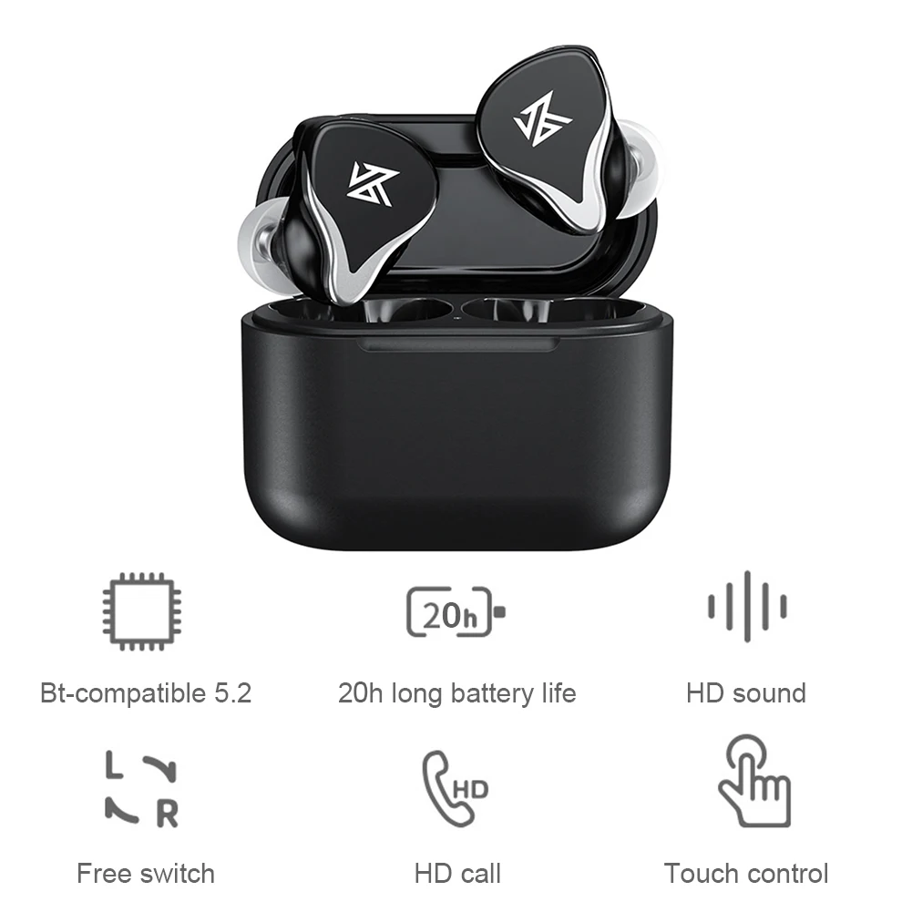 For KZ Z3 TWS Bluetooth-compatible 5.2 Earphones Wireless Headphone Noise Cancelling Sports Stereo Sound In-ear Earbuds Headsets |
