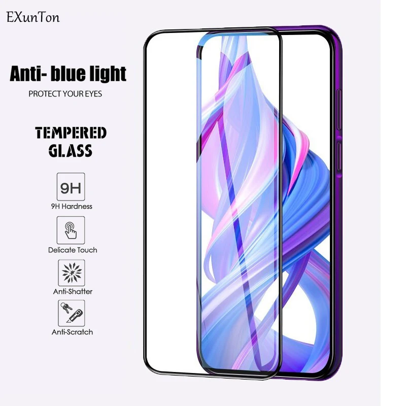 Полное покрытие анти синий луч закаленное стекло для Huawei P Smart Z света Защита