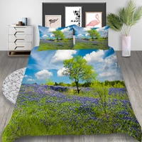 luxury flowers design comforter cover set high quality printing 23 pcs bedclothes bedroom decor