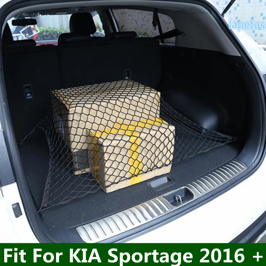 

Lapetus Trunk Rear Storage Cargo Luggage Elastic Mesh Net Holder With 4 Hooks Pocket Fit For KIA Sportage 2016 - 2020