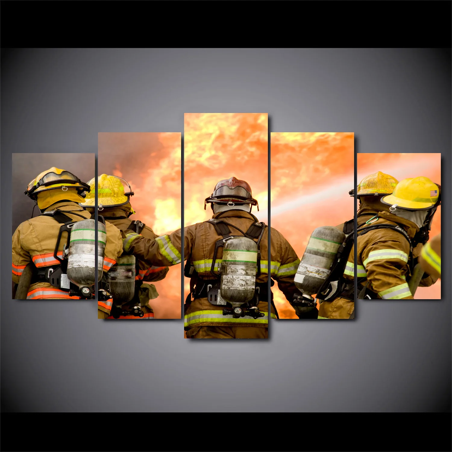 5 панелей настенные картины на холсте картина искусство пожарного домашний декор