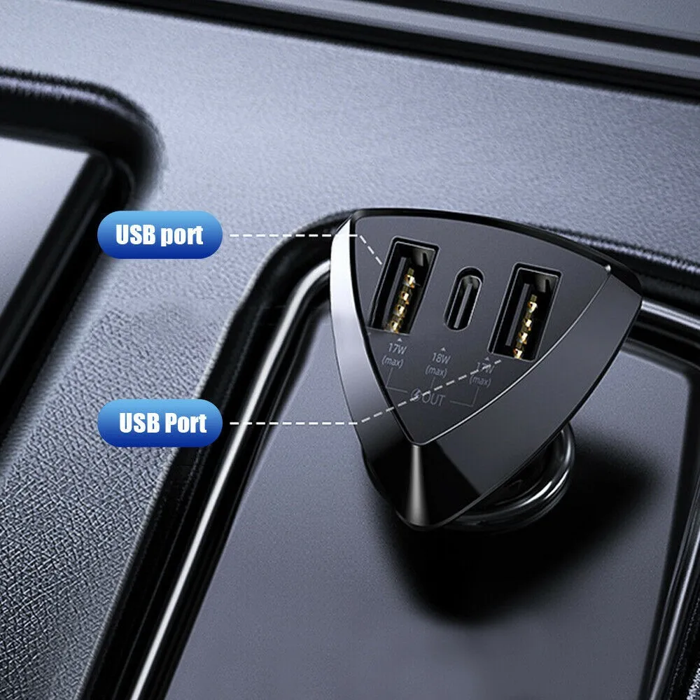 

35W Car Charger USB Fast Charging Dual PD Type C Car Charger Adapter Mobile Phone Tablet Battery Charging Units Accessories