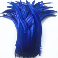 royal blue 100pcs natural rooster tail feather 30 35cm 12 14 rooster feather for crafts pheasant feathers plume decoration diy