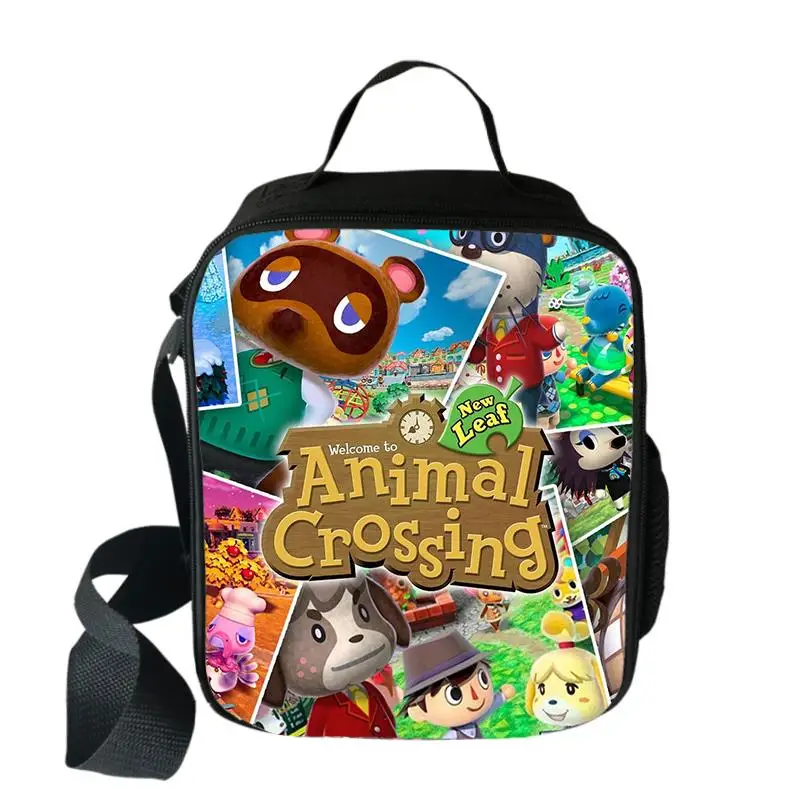 

Animal Crossing Protect Lunch Bags Boys Girls Travel Tote Bags Picnic Food Fresh Storage Bags Student Mini Messenger Bag