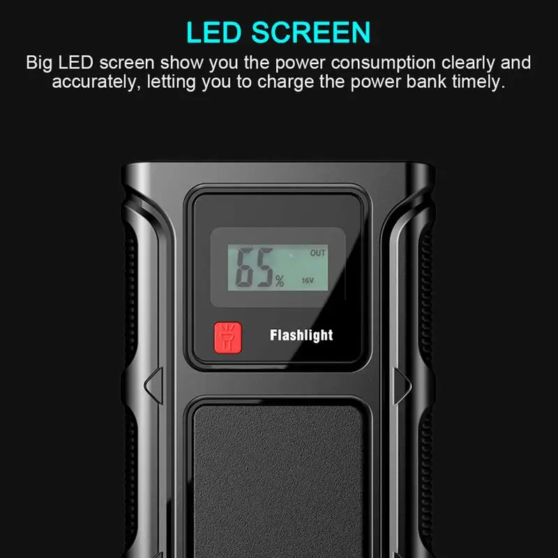 Новый Портативный Автомобильный аварийный пусковой источник питания черный