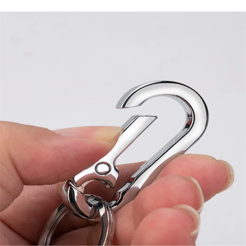 

Simple alloy Keychain Circle Buckle for men and women gift Hook Turn Fur Car Key Chain Red Blue Auto Keyholder Trinket