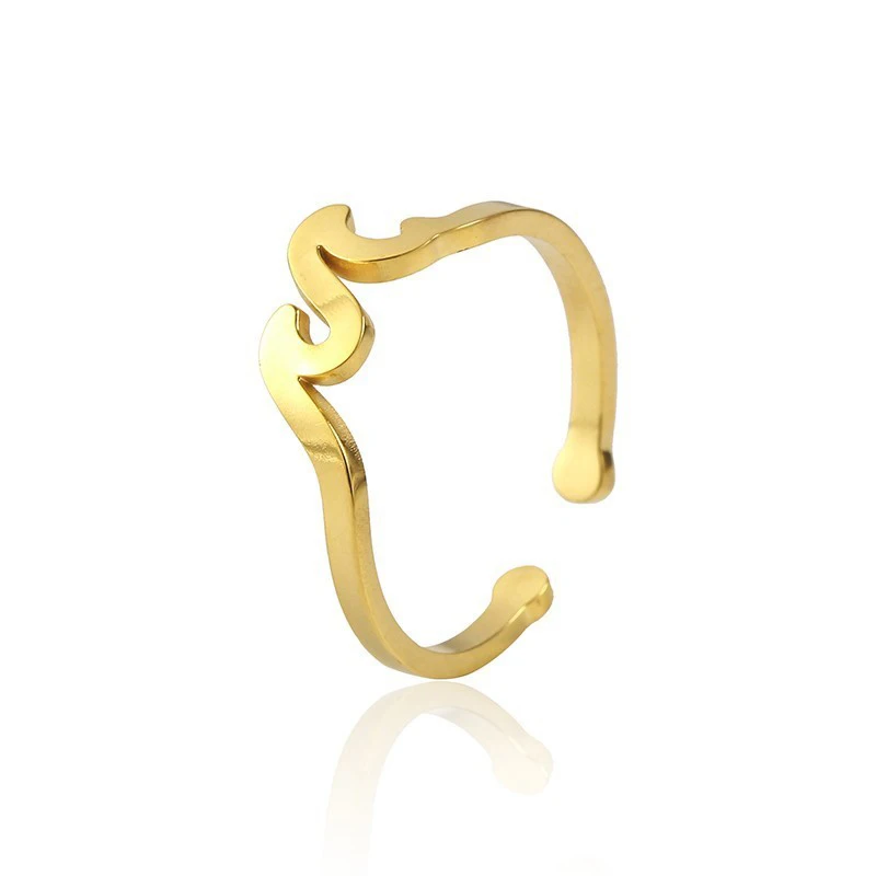 Кольцо с неровной волной RIR кольцо из нержавеющей стали морской пруавидой для