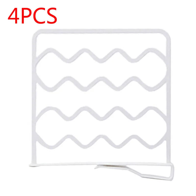 4PCS White 1/2/4/10 шт. разделители полки шкафа перегородки разделители одежды проволочные стеллажи для хранения Органайзер высокого качества для дома - Цвет: 4PCS White