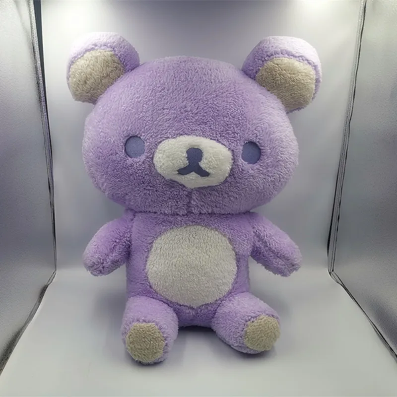 Фиолетовый 55 гигантский Медведь Rilakkuma, Плюшевый игрушки в натуральную величину расслабляющий Медведь Подушка куклы мягкие животные День Святого Валентина's подружка Gif - Цвет: Фиолетовый