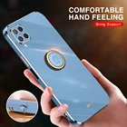 Модный гальванический защитный чехол с прямыми краями для Samsung A22 5G, ультратонкий ударопрочный чехол-подставка Sumsung A22 A 22 4G, чехол