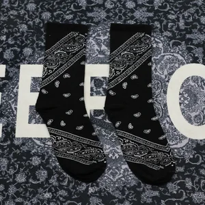 Носки хлопковые для мужчин и женщин, повседневные смешные спортивные для пар, в стиле рэпхип-хоп, Уэст-побережье, с цветком кешью