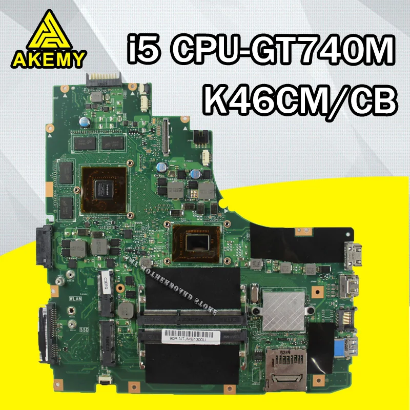 Материнская плата для ноутбука K46CB K46CM A46C K46CA для ASUS i5 Процессор GT740M видеокарта HM76 2 Гб DDR3 vrammainboard