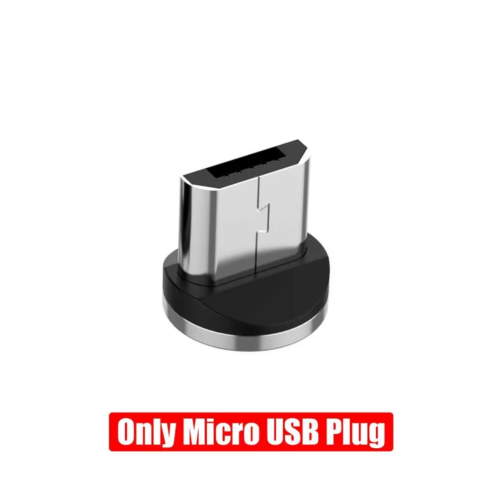 Магнитный светодиодный кабель для быстрой зарядки, магнитный кабель Micro usb type C, светодиодный шнур, зарядное устройство type-C для samsung S10 Hauwei - Цвет: only micro usb plug