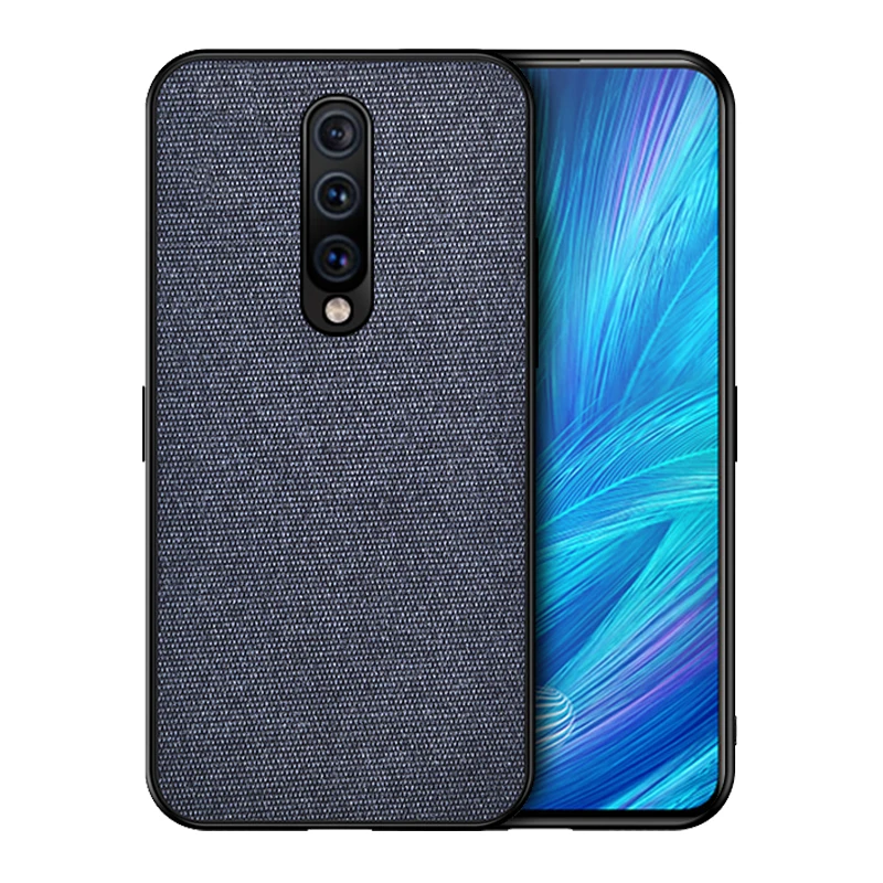Винтажный тканевый чехол для Oneplus 7 противоударный силиконовый задней панели