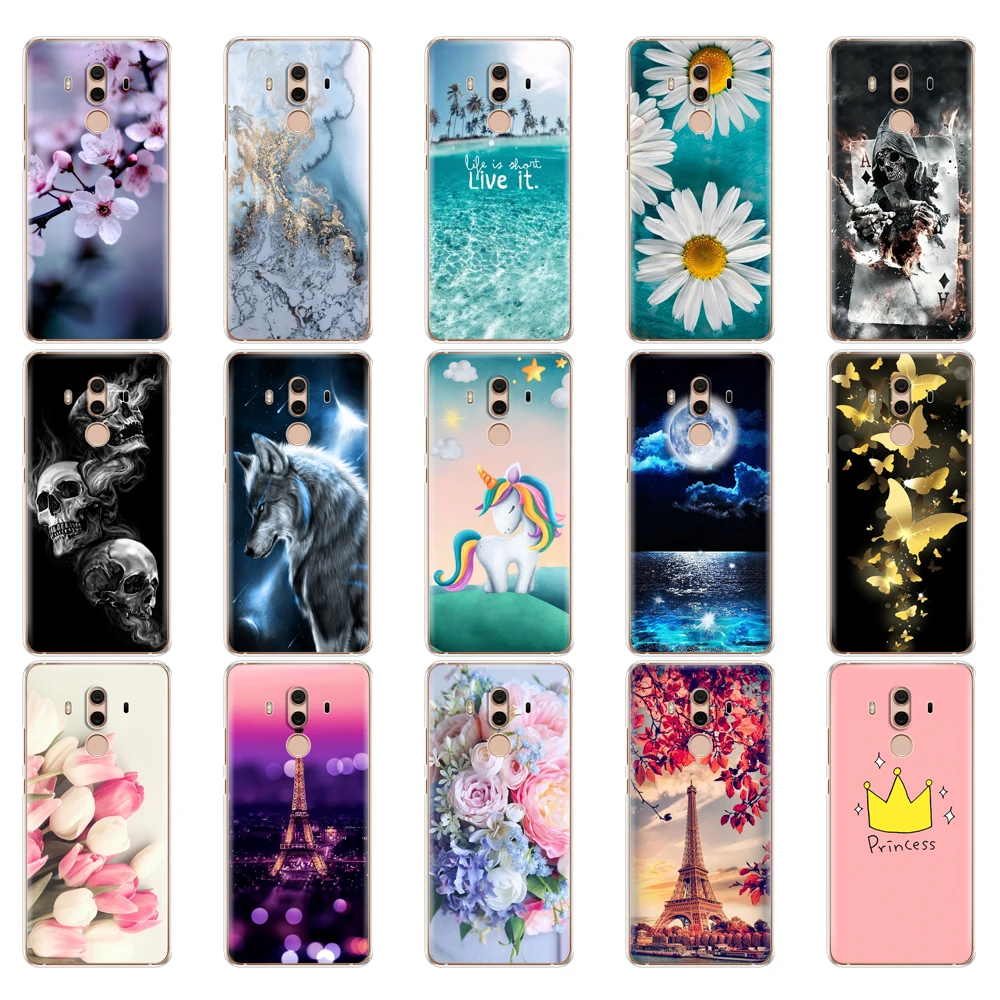 soft TPU Case For Huawei Mate 10 lite Printing Drawing Silicone Phone Cases Cover For Huawei Mate 10 pro coque for mate 10 Cat