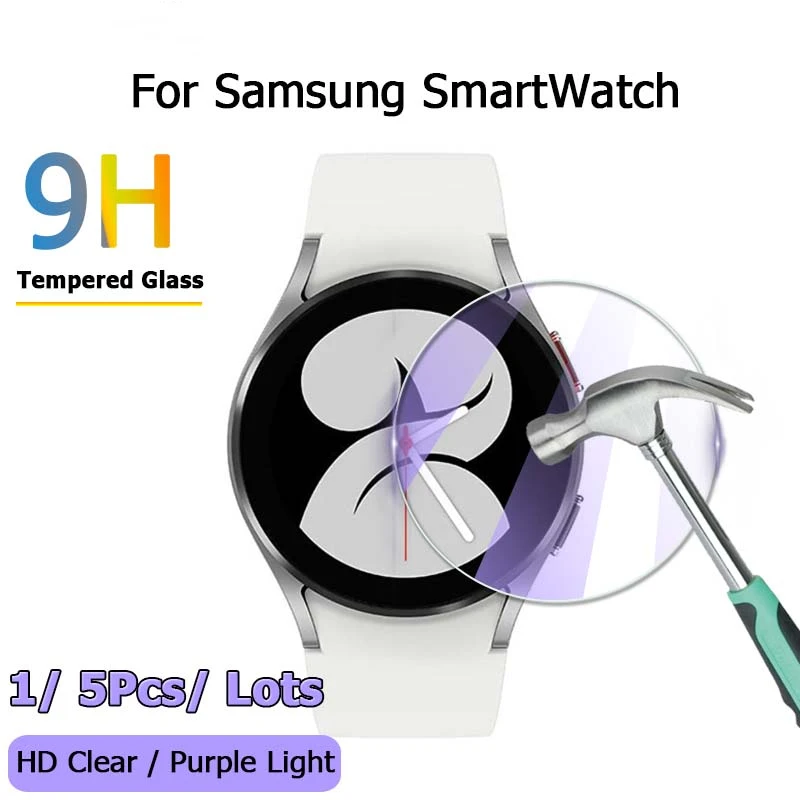 

Tempered Glass Film for Galaxy Watch 4 40mm 44mm 9 HD Clear Full Screen Protector samsung Glaxy watch 4 Classic 46mm 42mm Strap