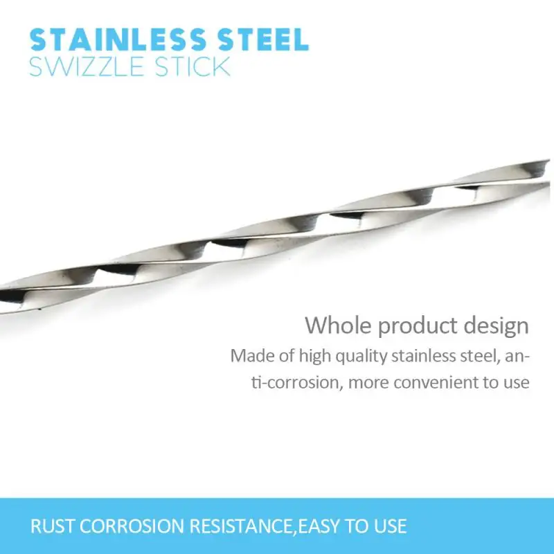 Ложка мешалка с длинной ручкой шейкер для напитков со спиральным рисунком