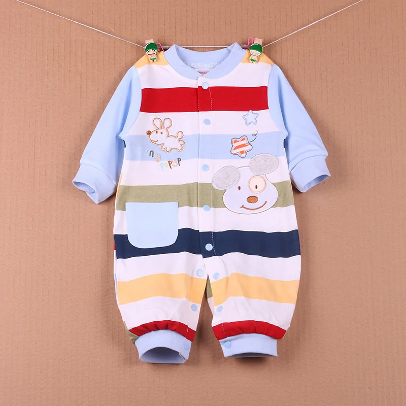 

Baby Girls Boys Rompers 2021 Spring Autumn New Infant Long-Sleeved Animal Cartoon Thicken Jumpsuit Clothes For 3-12 Months