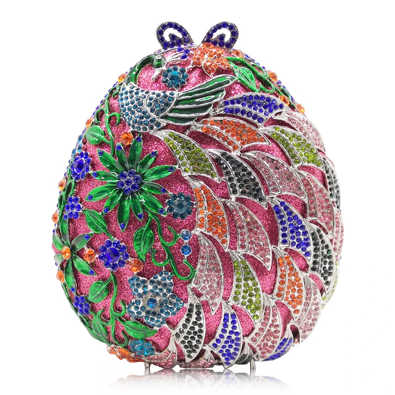 colorful Crystal Diamond shoulder bag Women Metal Evening Clutches Bags Wedding Minaudiere Clutch Bridal Handbags Purses wallet | Багаж и