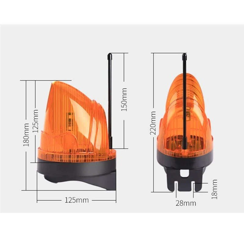 Светодиодсветильник лампа-вспышка для раздвижных ворот гаража 220 В переменного