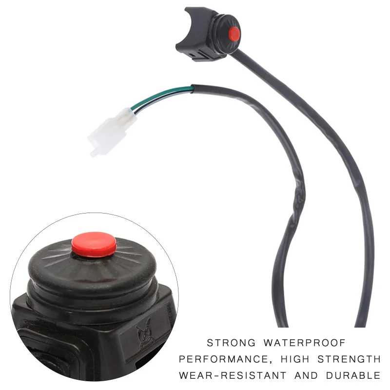 

1 Pcs Universal Motorcycle Kill Switch Red Push Button Horn Starter Dirt Bike ATV UTV Dual Sport For 22mm Handlebar Mounted Bars
