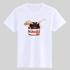 Футболки для мальчиков, милая мультяшная футболка nutella для девочек, футболка, детская одежда, футболка для девочек, детская одежда, футболка с рисунком аниме для мальчиков