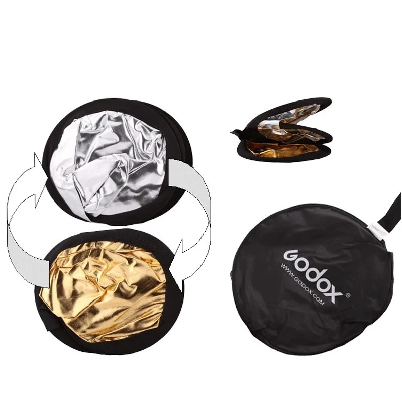 Godox 80 см/32 &quot2 в 1 портативный складной Круглый отражатель для студийной или