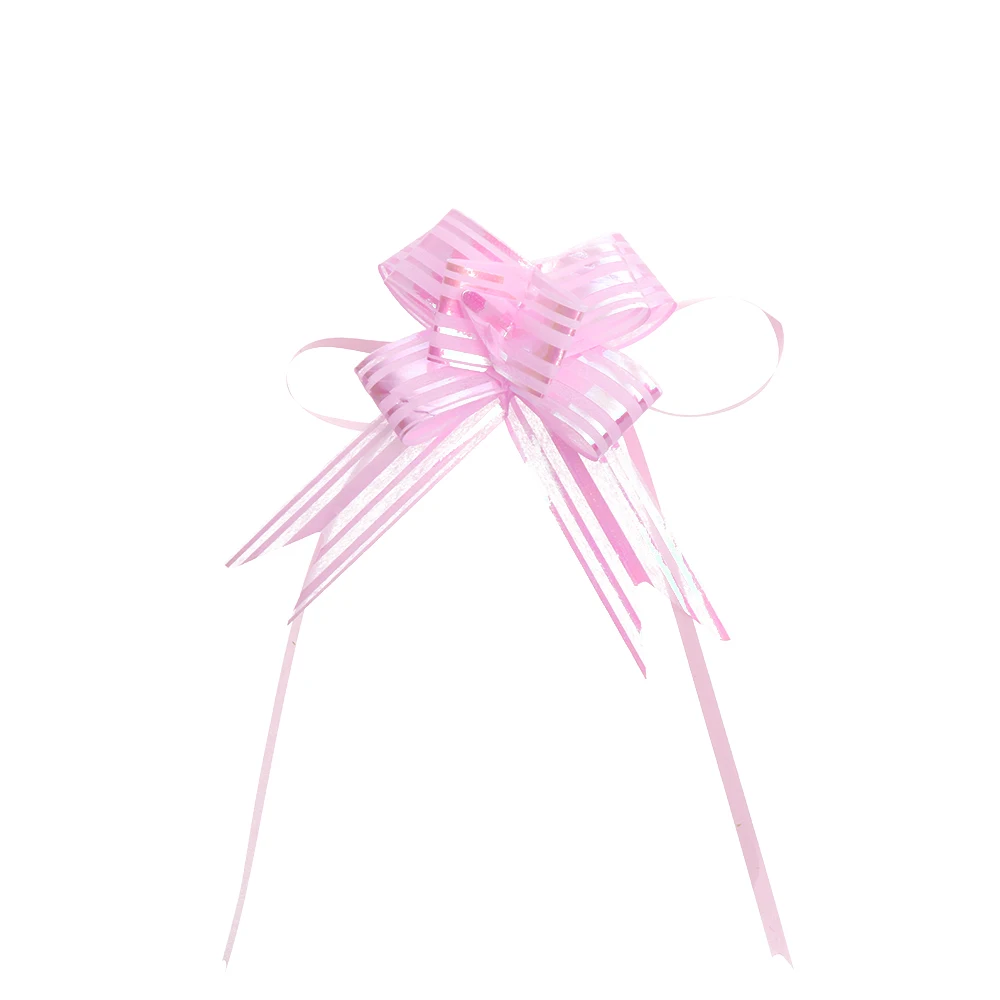 Light pink 10 шт./пакет 3 см ширина органза лента-цветок бант подарочная упаковка аксессуары, коробки для конфет DIY свадебный автомобиль Декор поставки ленты с цветами - Цвет: Light pink