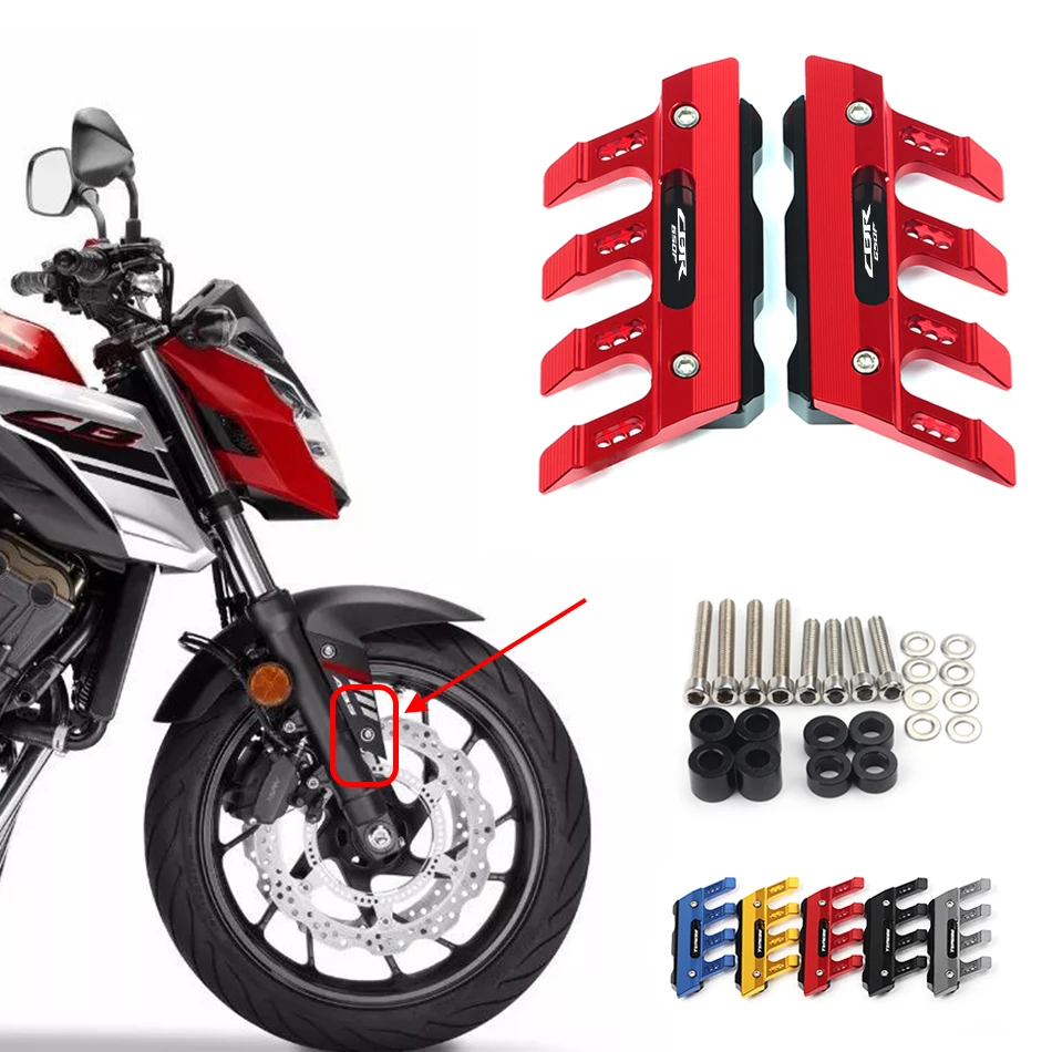 

For Honda CBR650F CBR 650F Motorcycle Mudguard Front Fork Protector Guard Block Front Fender Anti-fall Slider Accessories