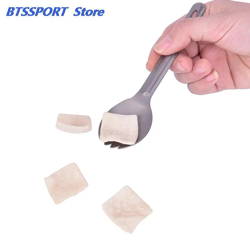 Вилка титановая вилка ложка с длинной ручкой портативная матовая столовая для