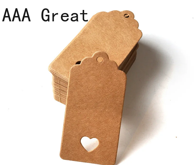 100 шт./лот этикетки карты Крафт-Бумага бирки ремесла бирка подарок Свадебные