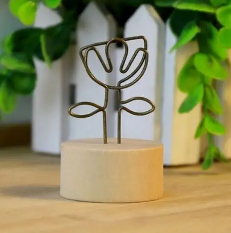 flower 1 шт. простой и изящный круглый вырез сделают вас более Деревянный сообщение заметки папка фото папка демонстрационная аксессуары для рабочего стола оптом - Цвет: flower