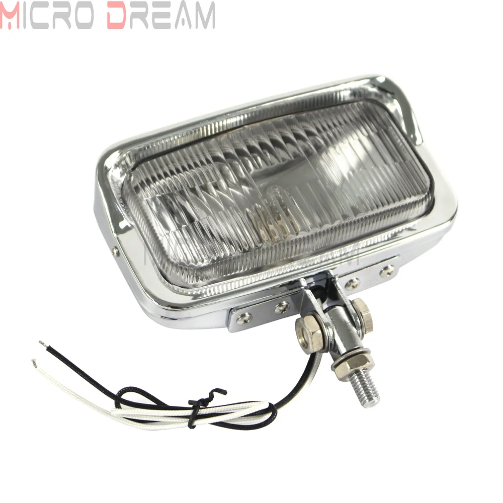 Однотонный Прямоугольный светильник для мотоциклов в стиле ретро винтажный