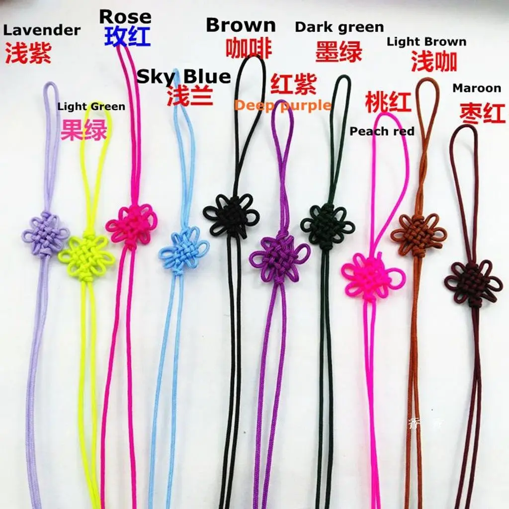 10 шт. ручной вязки шелковая нить шнур с узлом для ремешка и маленькой кисточки |