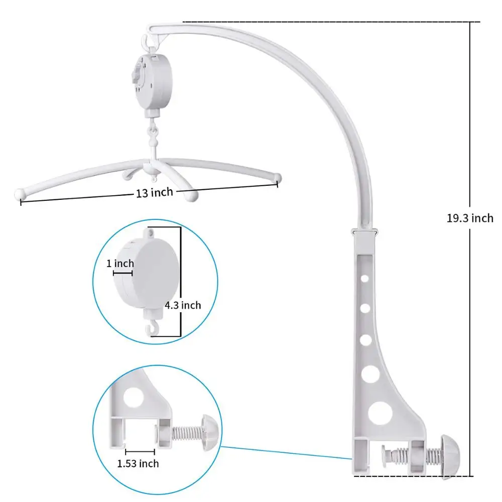 Держатель кронштейна для детской кроватки Музыкальная шкатулка с батарейным
