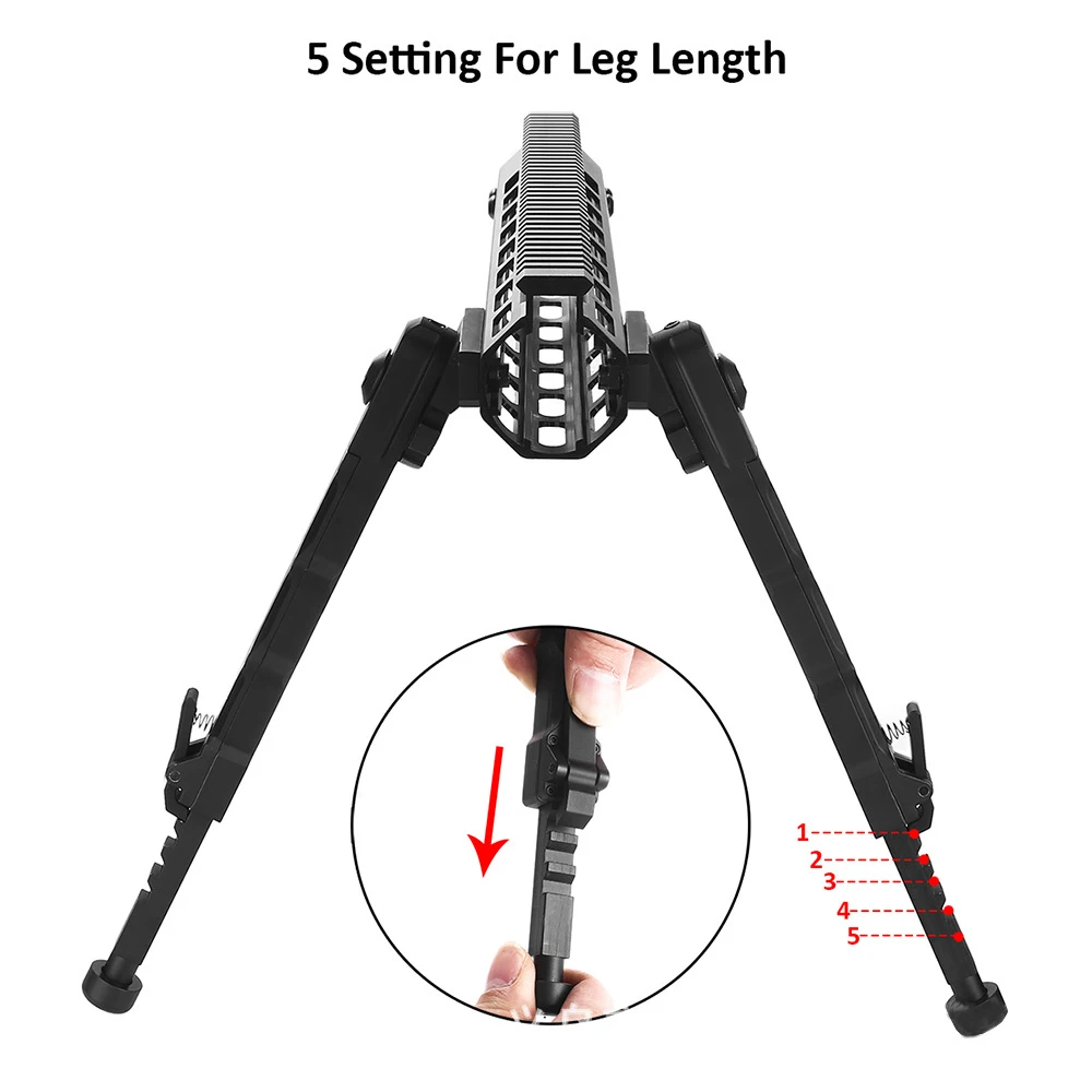 

Tactical M-LOK Bipod 7.5-9 Inches for Outdoor,Range,Hunting and Shooting Side Mount Mlok Split Adjustable Folding Legs