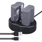 Аккумуляторная батарея с зарядным устройством на 2000 мАч для камеры Nikon D300 D90 D80 D200 D70 D50 D800 D700 D30