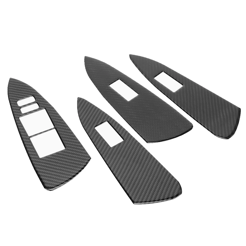 

4pcs/Set Carbon Fiber Window Lifter Switch Panel Cover Trim Fits for Toyota RAV4 06-12 Car Mirror