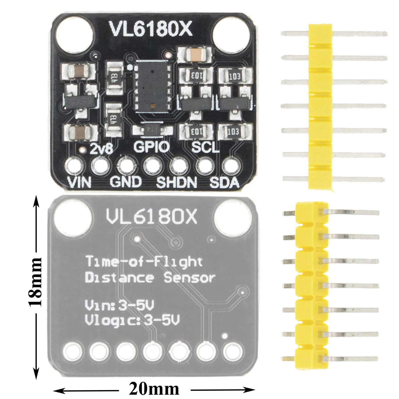 1 шт. VL6180 VL6180X дальномер оптический диапазон модуль датчика для Arduino IEC интерфейс 3