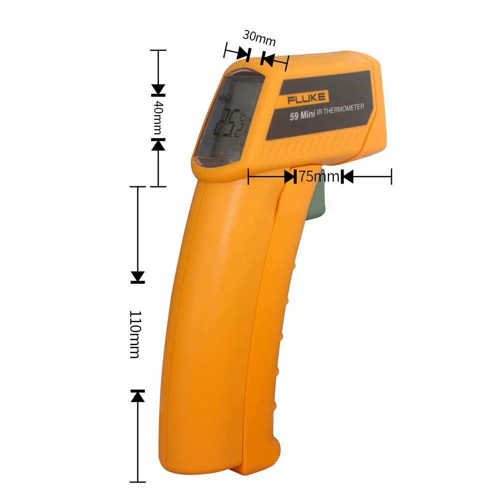 FLUKE F59 инфракрасный термометр тепловизор Мини ИК термометр-18~ 275℃(0~ 525℉) цифровой Ручной тестер температуры лазерный пистолет