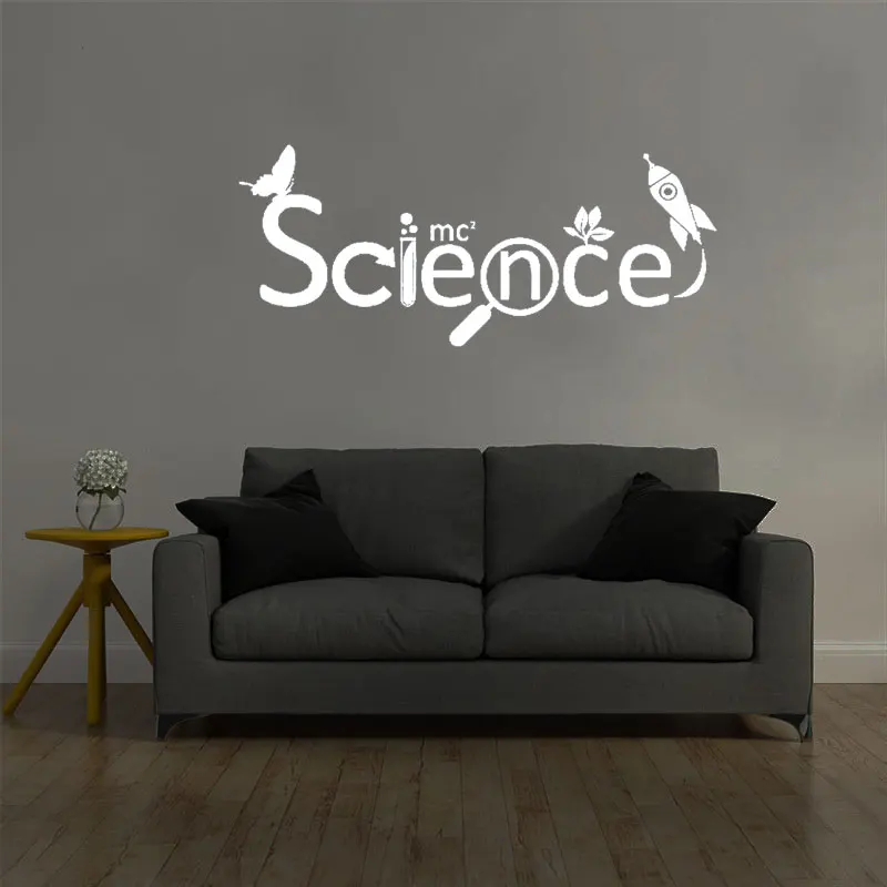 

Science Wall Decals Sticker Office Home Study Room Art decor , Positive Science Vinyl Decal Sticker Classroom Wall Decor CX2171
